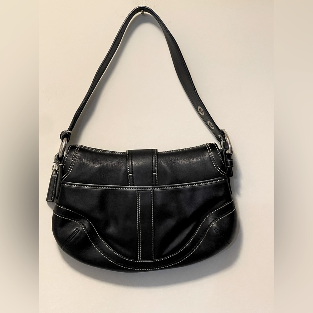 Vintage Coach Black Soho Hobo Handbag - Picture 3 of 16